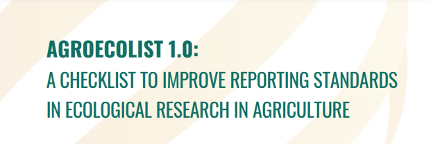 SHOWCASE partners present a checklist to improve reporting standards in ecological research in agriculture